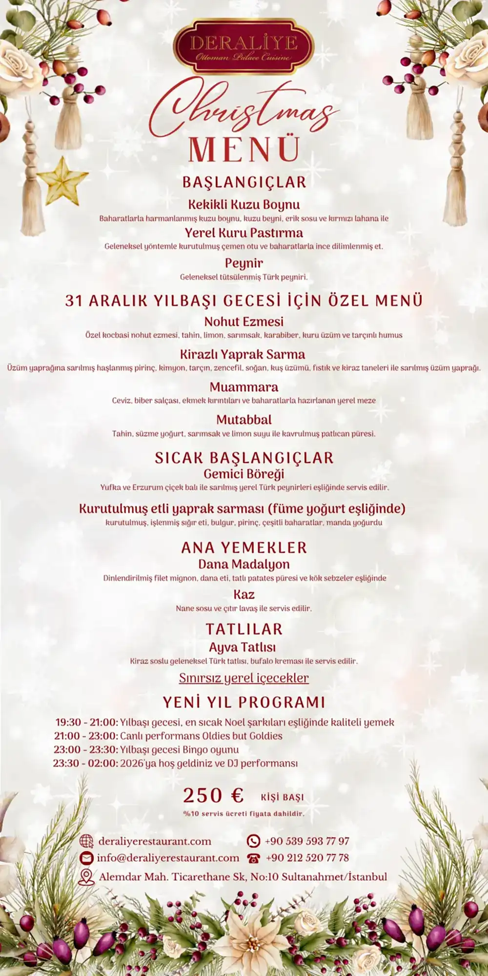 İstanbul'da 2026 Yılbaşı Gecesi: Deraliye Restaurant'ta 2026'yı Şık Bir Şekilde Kutlayın 1 yeni-yil-2026 partisi